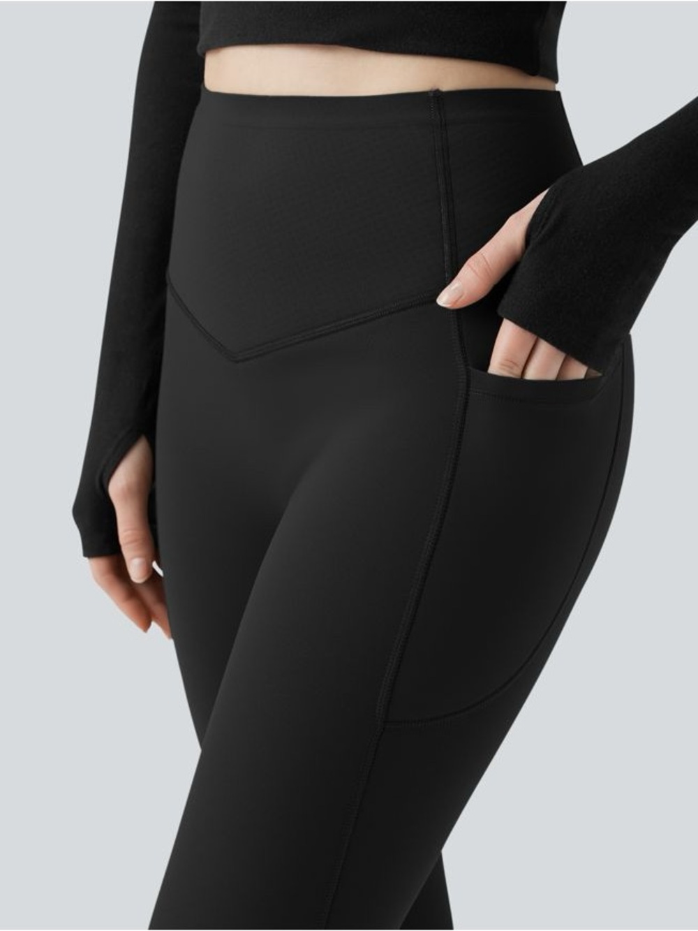 Halara UltraSculpt Fleece Lined High Waisted Tummy Control Shaping Yoga Pants XL - Picture 4 of 13